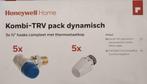 Honeywell Kombi-pack 5x therm. kraan haaks+ 5x thermostaat, Ophalen of Verzenden, Nieuw