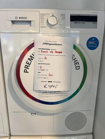 Bosch serie 4 Warmtepompdroger 7kg A+. 2 jaar garantie. beschikbaar voor biedingen