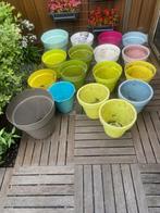 bloempotten, Tuin en Terras, Bloempotten, Kunststof, Gebruikt, Tuin, Rond