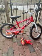 Cars kinderfiets, Ophalen, Gebruikt, Minder dan 16 inch, Zijwieltjes