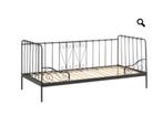 Eenpersoons Ikea bed (Meldal), met lattenbodem, Ophalen, 90 cm, Eenpersoons, Zwart