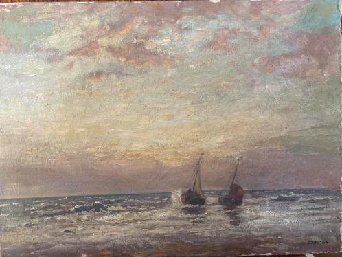 Doeser Jacobus , zeegezicht , olieverf, Antiek en Kunst, Kunst | Schilderijen | Klassiek, Ophalen