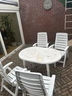 Kunstof tuinset gratis, Tuin en Terras, Tuinsets en Loungesets, Ophalen, 4 zitplaatsen, Kunststof, Gebruikt