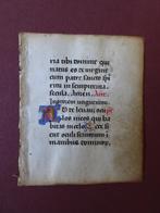 miniatuur Getijdenboek manuscript perkament 3, Italie 1400, Antiek en Kunst, Antiek | Boeken en Bijbels, Verzenden