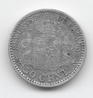 Spanje 50 centimos 1900 KM# 705 beschikbaar voor biedingen