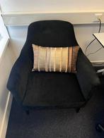 Furninova fauteuil velvet zwart, Ophalen of Verzenden, Zo goed als nieuw, 50 tot 75 cm