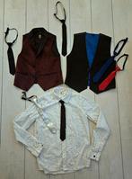 Set met overhemd, gilletjes en stropdassen maat 158, Ophalen of Verzenden, Zo goed als nieuw, Jongen, Overhemd of Blouse