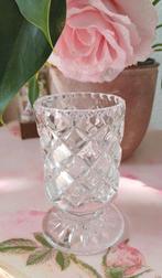 Kristal lepelvaasje. Vintage 20 cm hoog, Ophalen of Verzenden