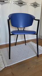 Italiaans Design lederen stoel blauw, Ophalen, Gebruikt, Blauw, Trendy Retro Design Modern Tijdloos