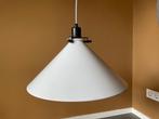 Vintage hanglamp (jaren ’70), geëmailleerd wit, Ø 45 cm, Huis en Inrichting, Lampen | Hanglampen, Ophalen, Gebruikt, Vintage, Metaal