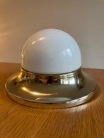 Vintage goud wit glas Hollywood Regency midcentury design, Ophalen of Verzenden, Zo goed als nieuw, Glas, Vintage midcentury seventies Hollywood Regency stijl design