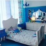 Barok sissi bed brocante wit 140 x 200 kuif kroon, Huis en Inrichting, Slaapkamer | Bedden, Ophalen, Wit, Tweepersoons, 140 cm