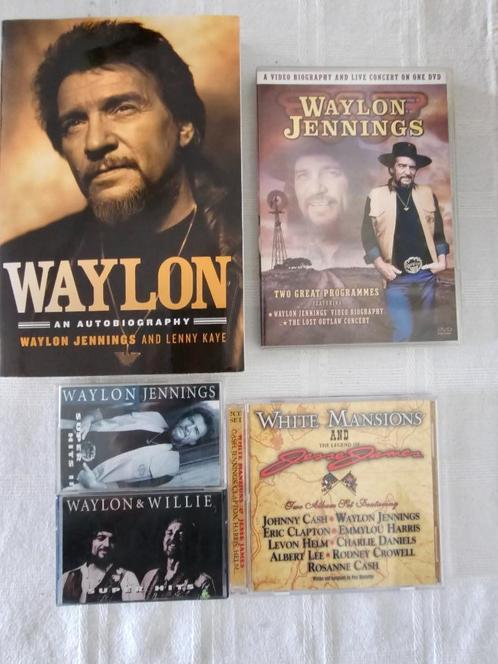 Waylon Jennings Boek Biografie en Cd,s, Cd's en Dvd's, Vinyl | Country en Western, Zo goed als nieuw, Overige formaten, Ophalen of Verzenden