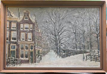 Stadsgezicht in de winter beschikbaar voor biedingen