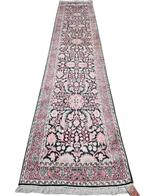 Handgeknoopt Perzisch zijde tapijt loper Kashmir 79x358cm