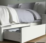 2 IKEA Malm Bedlades wit, Huis en Inrichting, Ophalen, Gebruikt, Eenpersoons, Wit