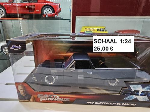 1:24 Jada Fast and the Furios 1967 chevr El camino, Hobby en Vrije tijd, Modelauto's | 1:24, Zo goed als nieuw, Jada, Ophalen of Verzenden