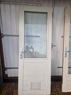 Hardhouten buitendeur 2105/780 rechts, Doe-het-zelf en Verbouw, Deuren en Horren, Ophalen, Gebruikt, 80 tot 100 cm, Buitendeur