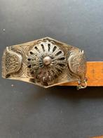 Vintage zilverkleurige hamsa armband, Ophalen of Verzenden, Zo goed als nieuw, Zwart, Overige materialen