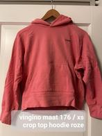 vingino crop hoodie trui roze maat 176 xs, Meisje, Trui of Vest, Gebruikt, Ophalen of Verzenden