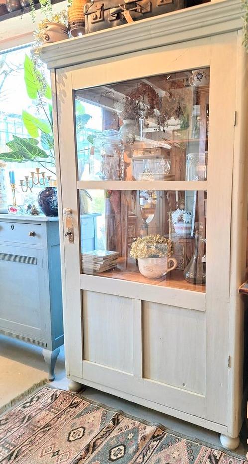 Brocante/landelijke buffetkast, Huis en Inrichting, Kasten | Buffetkasten, Zo goed als nieuw, 25 tot 50 cm, Ophalen