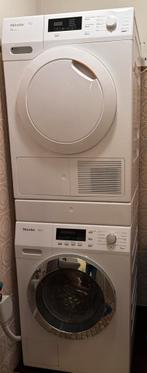 Wasmachine + warmtepompdroger met tussenstuk van Miele, Ophalen, 6 tot 8 kg, Voorlader, 85 tot 90 cm