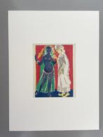 Houtgravure Kees van Dongen inclusief zuurvrij passepartout, Antiek en Kunst, Kunst | Etsen en Gravures, Ophalen of Verzenden