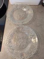 Twee diepe glazen borden met appelmotief, Huis en Inrichting, Keuken | Servies, Ophalen of Verzenden, Bord(en), Overige stijlen