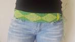 Nieuwe riem van glaskralen groen/geel maat S/M, Kleding | Dames, Riemen en Ceinturen, Overige kleuren, 5 cm of meer, Minder dan 80 cm