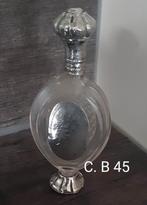 Antiek parfumflesje met zilveren dopje., Antiek en Kunst, Ophalen of Verzenden