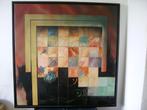 schilderij van Aad Leemans 105x105, Antiek en Kunst, Ophalen