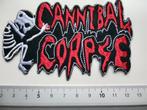 Cannibal Corpse vrij mooie shaped embleem patch c205 metal, Verzenden, Nieuw, Kleding