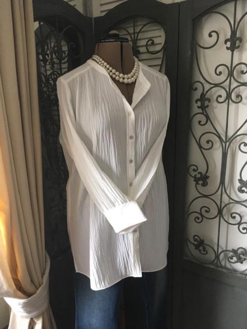 ZERO' LONG BLOUSE MOOIE STRUCTUURSTOF OFF WHITE MT 42 NIEUW, Kleding | Dames, Blouses en Tunieken, Nieuw, Maat 42/44 (L), Wit