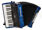 Hohner Bravo III 72 Blauw, Silent Key accordeon als nieuw, 72-bas, Zo goed als nieuw, Hohner, Met riemen