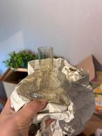Glazen kandelaren (goud/geel/brons), Huis en Inrichting, Woonaccessoires | Kandelaars en Kaarsen, Ophalen, Zo goed als nieuw, Overige materialen