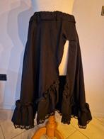 Zwarte rok met split en ruches, Kleding | Dames, Maat 38/40 (M), Wilbers, Carnaval, Ophalen of Verzenden
