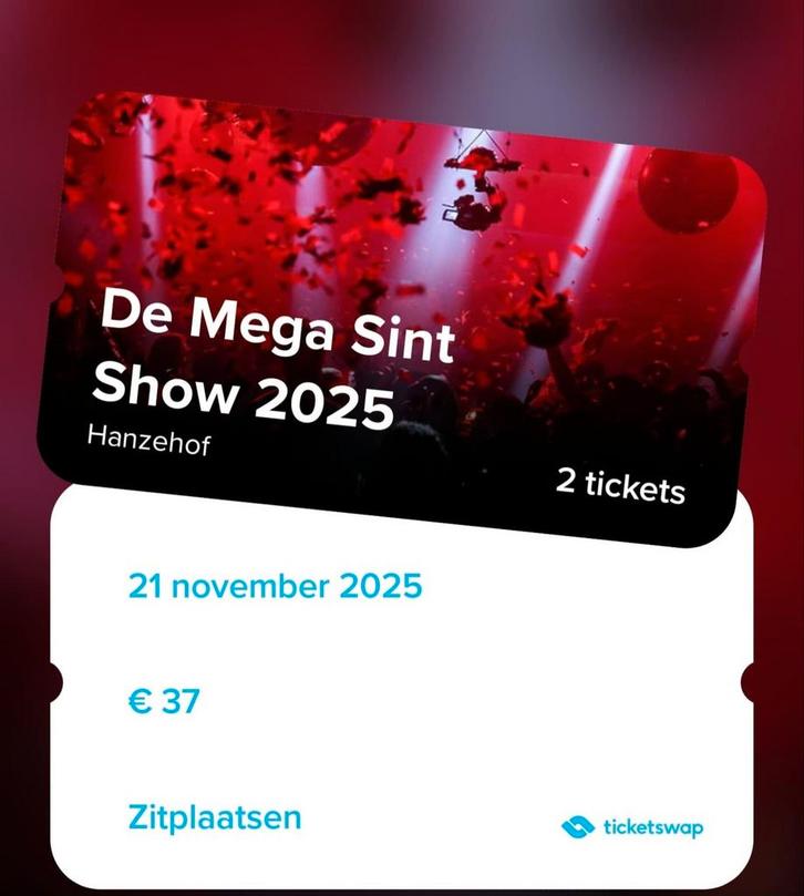 2 tickets mega sint show met piet pablo!, Tickets en Kaartjes, Theater | Cabaret en Komedie, Twee personen