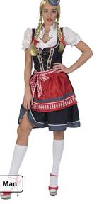 Dirndl Tiroler jurk - Maat 44-46, Maat 38/40 (M), Carnaval, Ophalen of Verzenden, Zo goed als nieuw