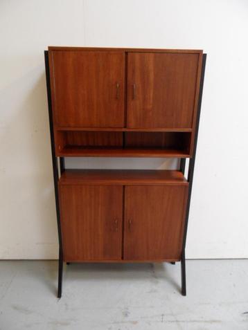 Vintage wandmeubel fifties  Mid Century beschikbaar voor biedingen