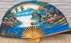 ZGAN. Handgeschilderde grote waaier 150cm als decoratie, Ophalen of Verzenden, Zo goed als nieuw