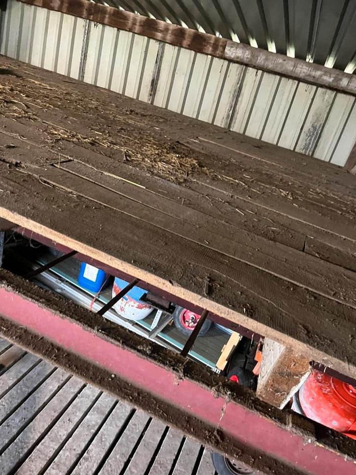 Hardhouten zolder, Doe-het-zelf en Verbouw, Hout en Planken, Zo goed als nieuw, Plank, Eiken, Minder dan 200 cm, 50 mm of meer