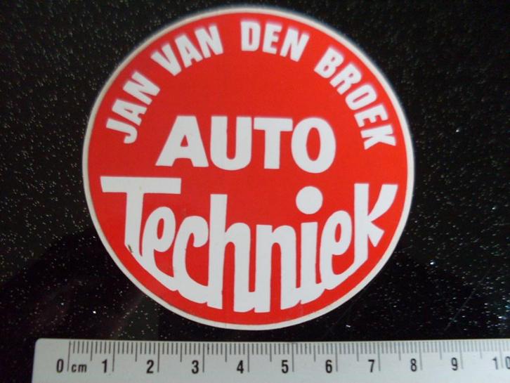 sticker Jan van den Broek auto techniek logo, Verzamelen, Stickers, Zo goed als nieuw, Bedrijf of Vereniging, Ophalen of Verzenden