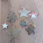Kerst boom hangers van hout - 7 stuks, Ophalen of Verzenden