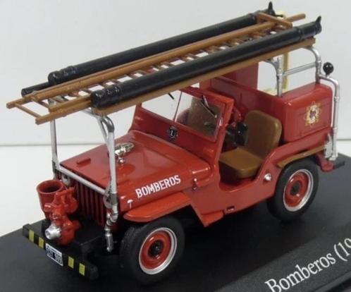 Jeep CJ2A BOMBEROS ARGENTIA SERVICE VEHICLES, Hobby en Vrije tijd, Modelauto's | 1:43, Nieuw, Auto, Overige merken, Ophalen of Verzenden