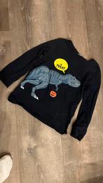 Donkerblauwe longsleeve trui Halloween dino jongen 110/116, H&M, Ophalen of Verzenden, Zo goed als nieuw, Shirt of Longsleeve