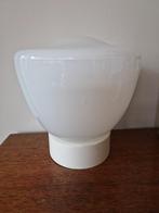 Vintage wit glazen plafonnière, Ophalen of Verzenden, Zo goed als nieuw, Glas