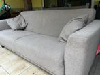 Montel 2,5-zits bank (194x86x80cm), lichtgrijs, stof, Gebruikt, 150 tot 200 cm, Tweepersoons, 75 tot 100 cm