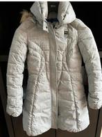 Blauer grijze winterjas met bontkraag - Maat S, Verzenden, Zo goed als nieuw, Maat 36 (S), Grijs