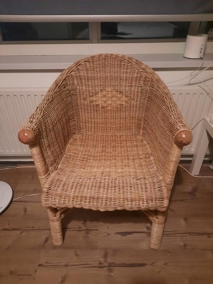 Vintage Rotan Stoel - Zeer Goede Staat!, Huis en Inrichting, Fauteuils, Gebruikt, Riet of Rotan, 50 tot 75 cm, Ophalen