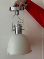 Plafondlamp wit inclusief spaarlamp., Gebruikt, Metaal, Ophalen